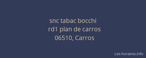 snc tabac bocchi