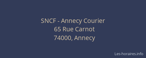 SNCF - Annecy Courier
