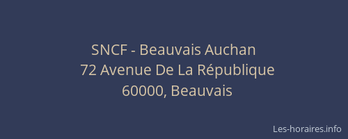 SNCF - Beauvais Auchan