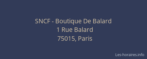 SNCF - Boutique De Balard