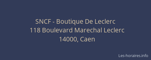 SNCF - Boutique De Leclerc
