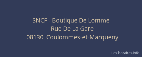 SNCF - Boutique De Lomme