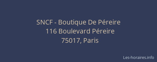 SNCF - Boutique De Péreire