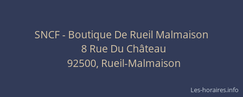 SNCF - Boutique De Rueil Malmaison