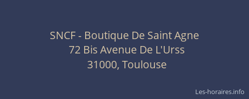 SNCF - Boutique De Saint Agne