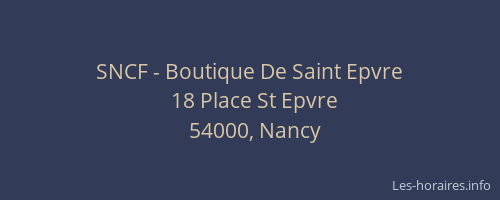 SNCF - Boutique De Saint Epvre