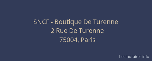 SNCF - Boutique De Turenne