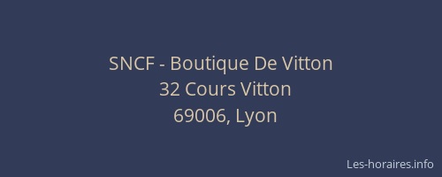 SNCF - Boutique De Vitton