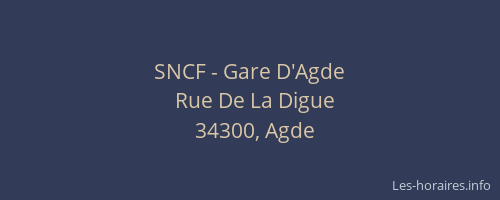 SNCF - Gare D'Agde