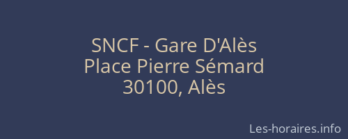 SNCF - Gare D'Alès