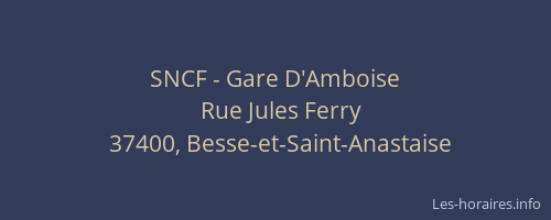 SNCF - Gare D'Amboise