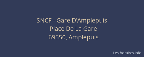 SNCF - Gare D'Amplepuis