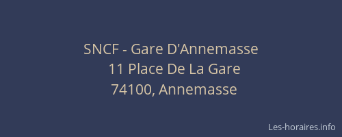 SNCF - Gare D'Annemasse