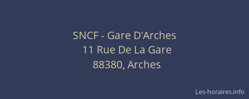 SNCF - Gare D'Arches