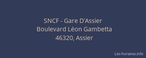 SNCF - Gare D'Assier
