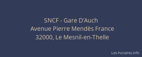 SNCF - Gare D'Auch