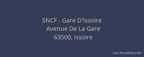 SNCF - Gare D'Issoire
