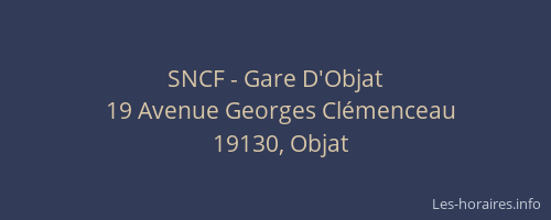SNCF - Gare D'Objat