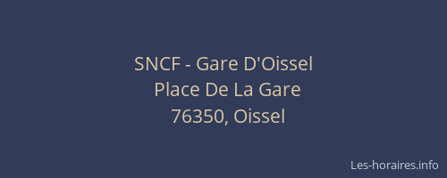 SNCF - Gare D'Oissel