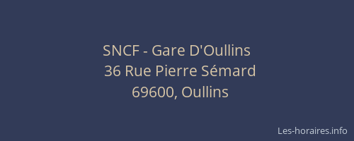 SNCF - Gare D'Oullins