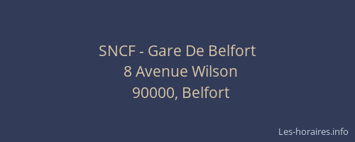 SNCF - Gare De Belfort