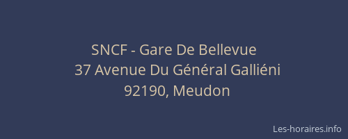 SNCF - Gare De Bellevue