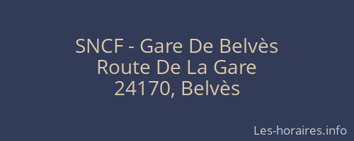 SNCF - Gare De Belvès