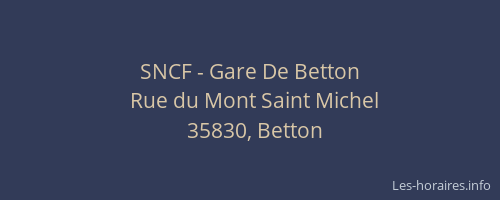 SNCF - Gare De Betton