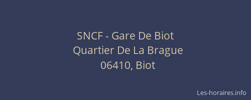 SNCF - Gare De Biot