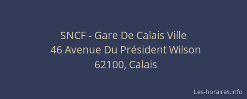 SNCF - Gare De Calais Ville