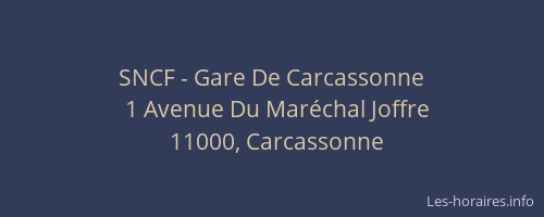 SNCF - Gare De Carcassonne