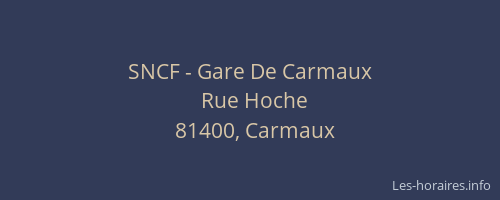 SNCF - Gare De Carmaux