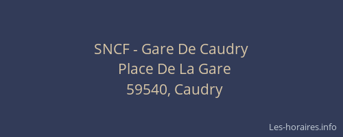 SNCF - Gare De Caudry