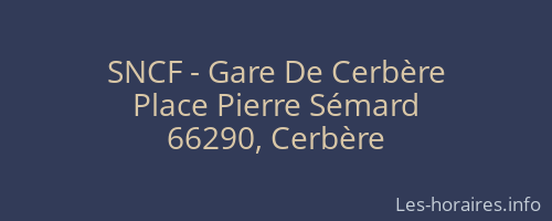 SNCF - Gare De Cerbère