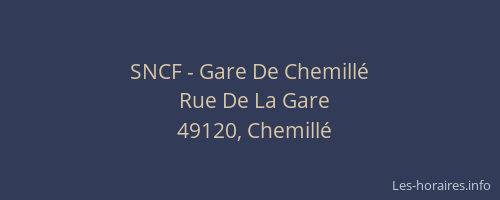 SNCF - Gare De Chemillé