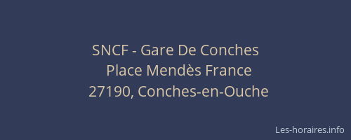 SNCF - Gare De Conches