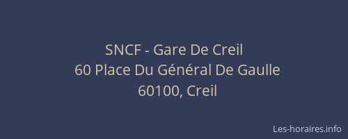 SNCF - Gare De Creil