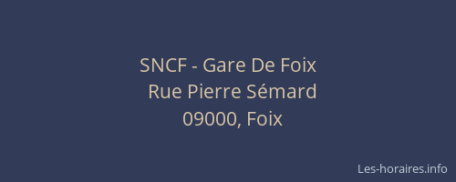 SNCF - Gare De Foix
