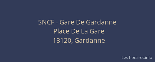 SNCF - Gare De Gardanne