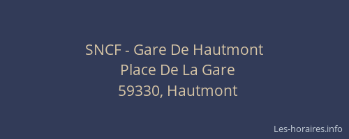 SNCF - Gare De Hautmont