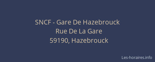 SNCF - Gare De Hazebrouck
