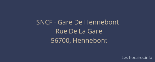 SNCF - Gare De Hennebont