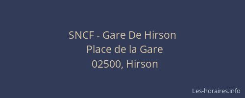 SNCF - Gare De Hirson