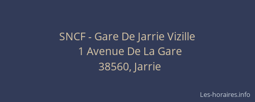 SNCF - Gare De Jarrie Vizille