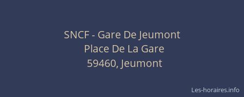 SNCF - Gare De Jeumont