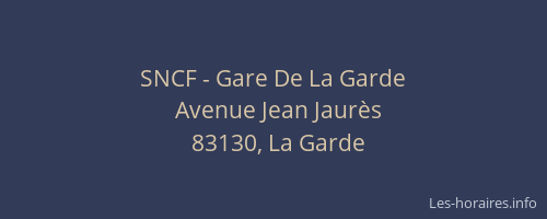 SNCF - Gare De La Garde
