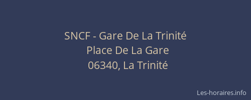 SNCF - Gare De La Trinité