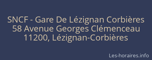 SNCF - Gare De Lézignan Corbières