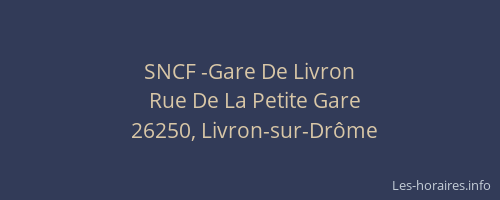 SNCF -Gare De Livron