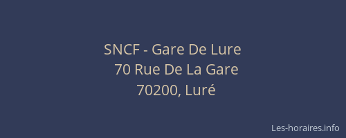 SNCF - Gare De Lure